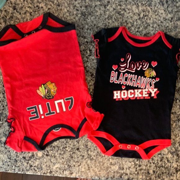 blackhawks baby onesie